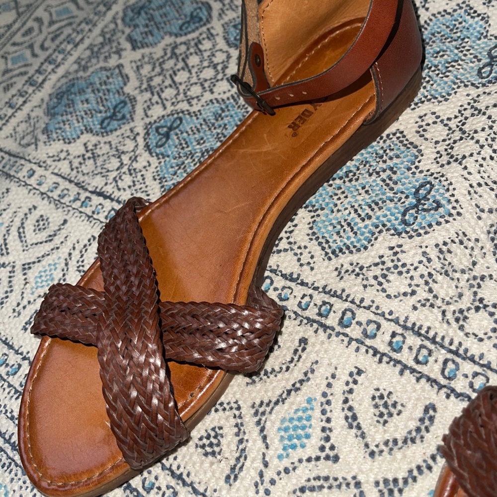 Brown leather sandals